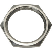 M12.5 x 2mm thick nickel-plated brass hexagonal nut