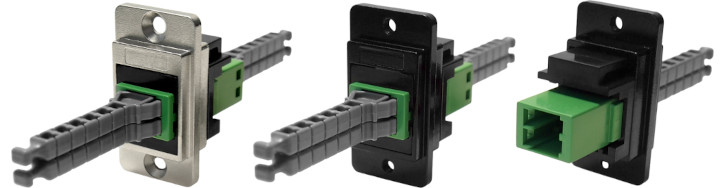 MMC optical female to female slim metal front or rear mounting feedthrough connector CP30744M...