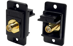 RP-SMA female-to-female front-mounting SLIM plastic feedthrough socket