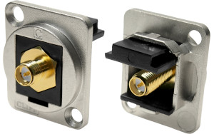 RP-SMA female to female feedthrough socket