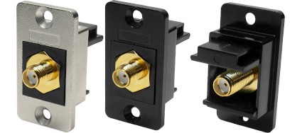 SMA female-to-female front-mounting SLIM metal feedthrough socket CP30660M, CP30660MB