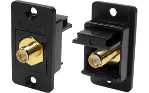 RP-SMA female-to-female front-mounting SLIM plastic feedthrough socket