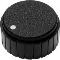 K6C rotary control knob with black cap and marker dot