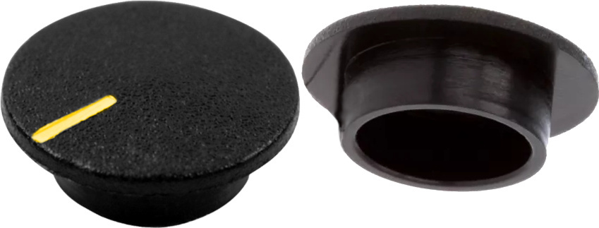 black cap with gold marker line