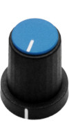K85 rotary control knob with blue cap and marker lines