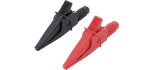 CRC/1KV Set of red and black crocodile clips