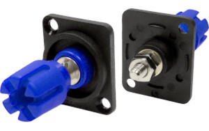 CP303013 Blue recess plate with TP6 Terminal Post