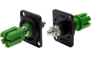 CP303015 Green recess plate with TP6 Terminal Post