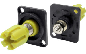 CP303017 Yellow recess plate with TP6 Terminal Post